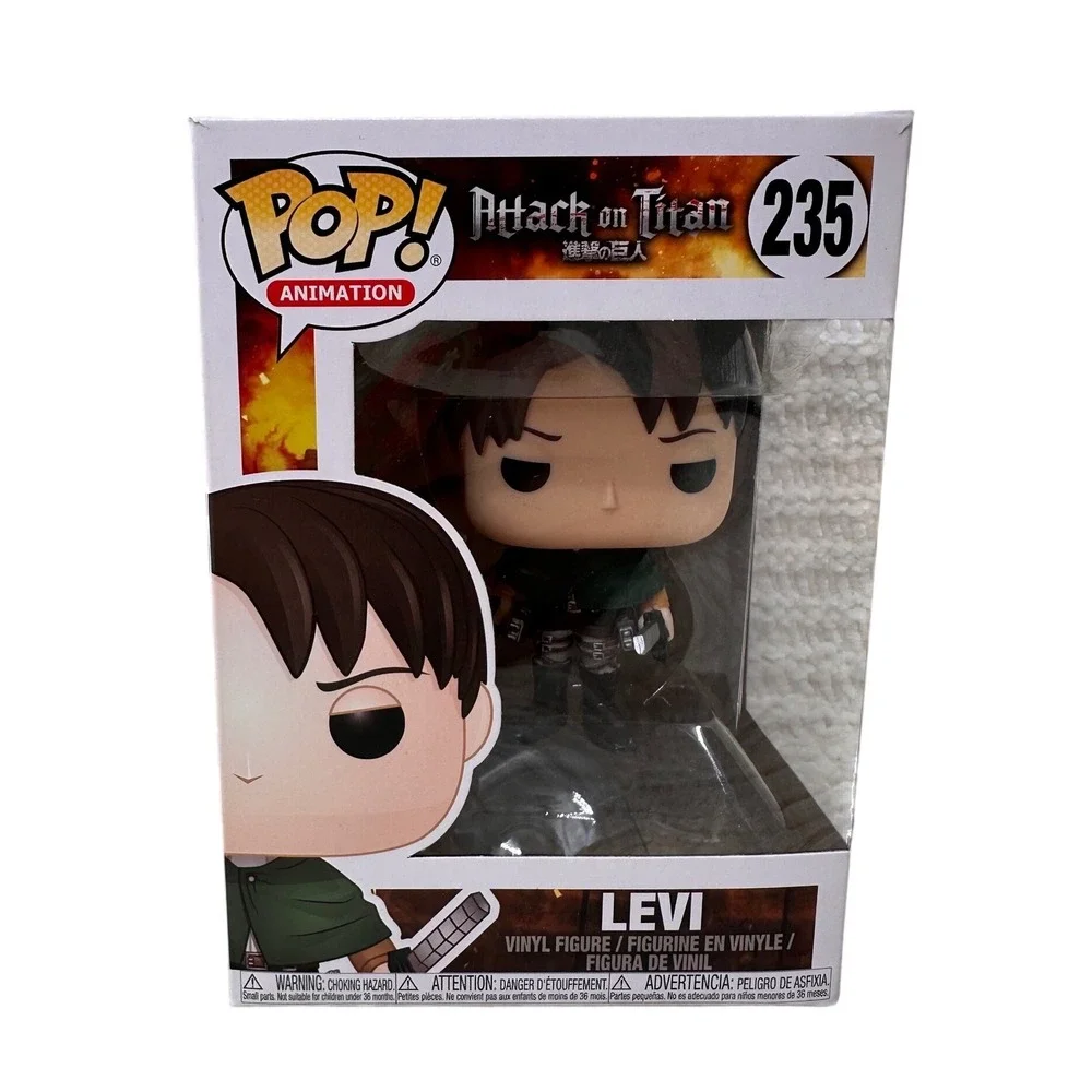 Funko Pop Attack on Titan Levi 235 Vinyl Figure Anime Kids Toy Collectible 4in